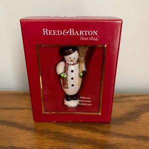 Vtg Reed & Barton Snowman Ornament - NIB